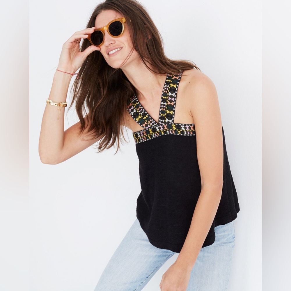 NWT Madewell Embroidered Swing Sweater Tank